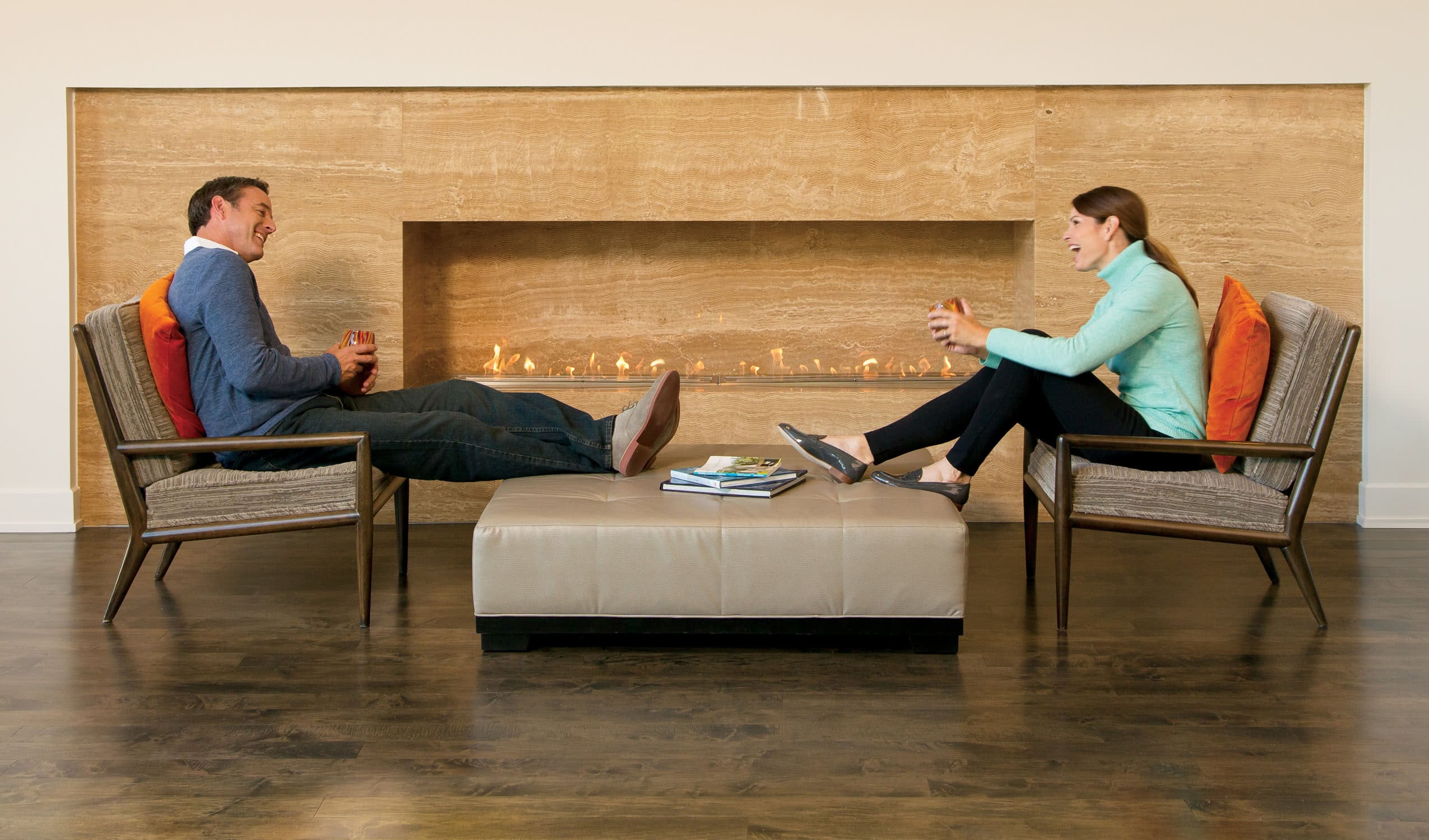 Couple in their living room