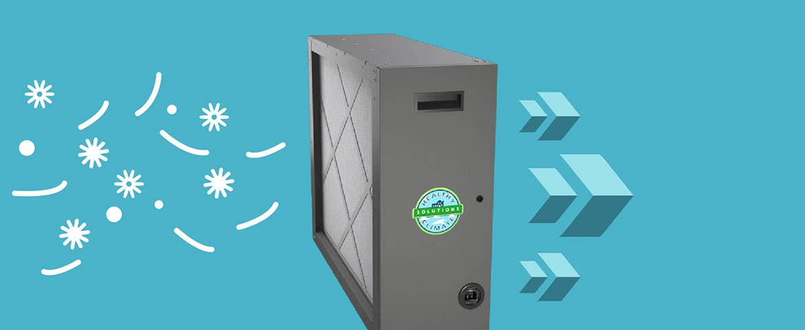 Lennox PureAir on blue background